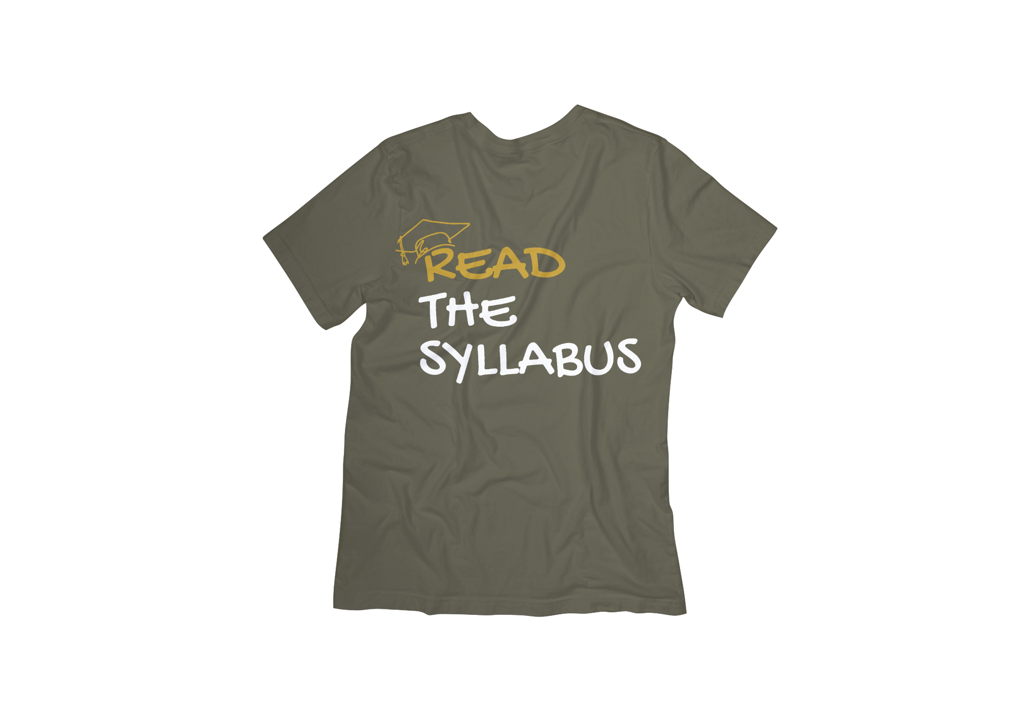 "PREORDER" - Read the Syllabus" Grad Cap Tee