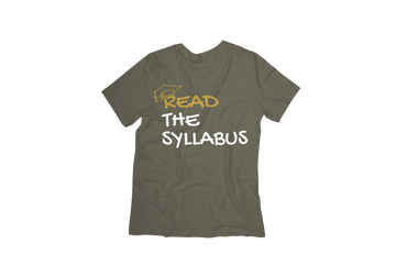 "PREORDER" - Read the Syllabus" Grad Cap Tee