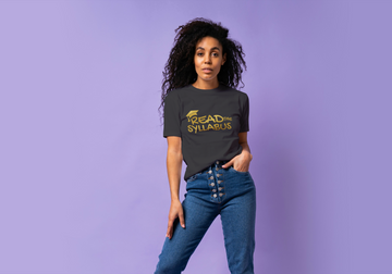 Read the Syllabus Bold Gold Grad Cap Tee