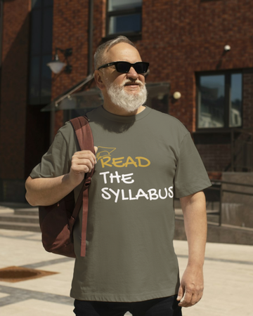 Read the Syllabus Tee - Grad Cap