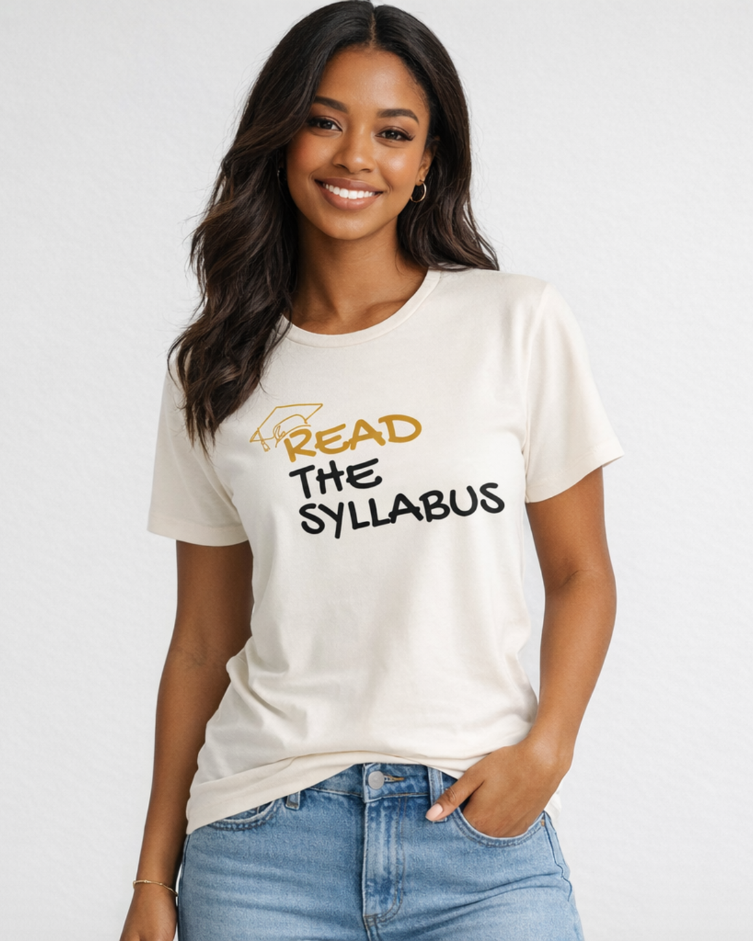 Read the Syllabus Tee - Grad Cap