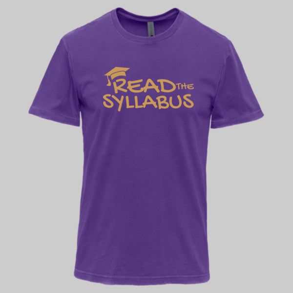 Read the Syllabus Bold Gold Grad Cap Tee